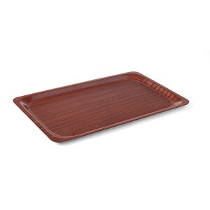 Hendi Wood Rectangular Non-Slip Serving Tray 430 x 330 mm Brown Hendi Wood Rectangular Non-Slip Serving Tray 430 x 330 mm Brown