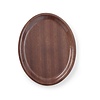 Hendi Wood Oval Non-Slip Serving Tray 265 x 200 mm Brown