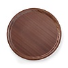 Hendi Antypoślizgowa okrągła taca do serwowania Ø 380 mm z drewna, brązowa