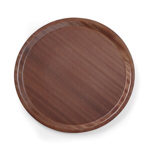 Hendi Wood Round Non-Slip Serving Tray Ø 380 mm Brown Hendi Wood Round Non-Slip Serving Tray Ø 380 mm Brown