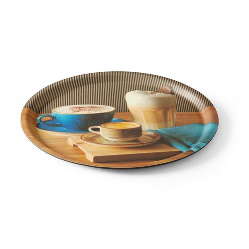Hendi Taca do serwowania antypoślizgowa, z nadrukiem tasty coffee ø380x(h)15mm Hendi Taca do serwowania antypoślizgowa, z nadrukiem tasty coffee ø380x(h)15mm