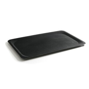 Hendi Polyester Rectangular Non-Slip Serving Tray 530 x 370 mm Black