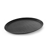 Hendi Polyester Oval Non-Slip Serving Tray 600 x 735 mm, black