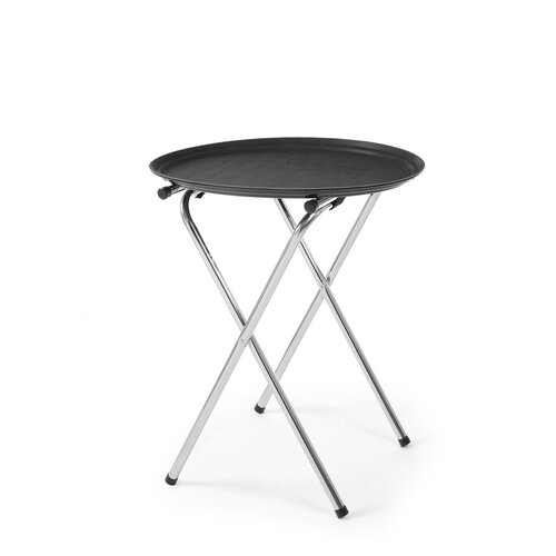 Hendi Antypoślizgowa owalna taca do serwowania 600 x 735 mm z poliestru, czarna