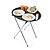 Hendi Polyester Oval Non-Slip Serving Tray 600 x 735 mm, black