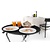 Hendi Polyester Oval Non-Slip Serving Tray 600 x 735 mm, black