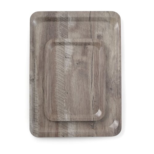 Hendi Melamine Rectangular Serving Tray 530 x 370 mm Brown Hendi Melamine Rectangular Serving Tray 530 x 370 mm Brown