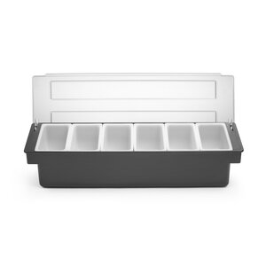 BarUp Pojemnik barmański na dodatki do drinków - 6 wkładów 480x150x(h)100mm BarUp Pojemnik barmański na dodatki do drinków - 6 wkładów 480x150x(h)100mm