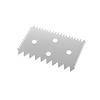 Hendi Rectangular confectionery scraper made of stainless steel - comb 102x69 mm