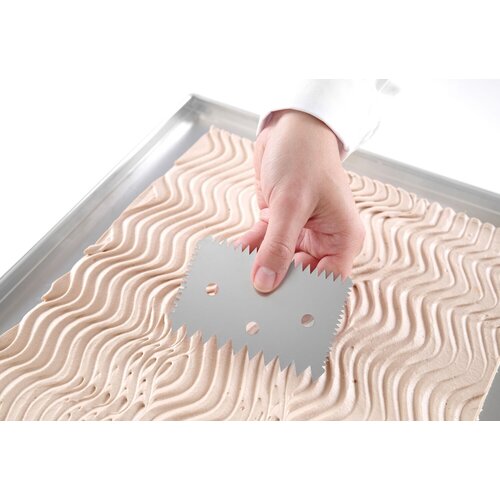 Hendi Rectangular confectionery scraper made of stainless steel - comb 102x69 mm Hendi Rectangular confectionery scraper made of stainless steel - comb 102x69 mm