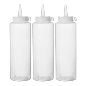 Hendi Clear Squeeze Sauce Bottle 0,2 L (Pack of 3) Hendi Clear Squeeze Sauce Bottle 0,2 L (Pack of 3)