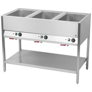 RM GASTRO Bemar elektryczny 3-komorowy, GN 1/1, stacjonarny z kranem spustowym, 2,1 kW RM GASTRO Bemar elektryczny 3-komorowy, GN 1/1, stacjonarny z kranem spustowym, 2,1 kW