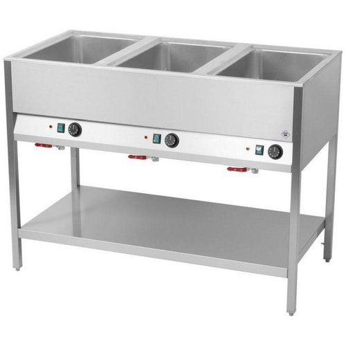 RM GASTRO Floor model Electric Bain Marie, 3-Chamber with Drain Tap, GN 1/1, 2,1 kW RM GASTRO Floor model Electric Bain Marie, 3-Chamber with Drain Tap, GN 1/1, 2,1 kW