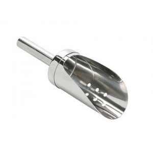 TOM-GAST Stainless Steel Ice Scoop Ø55x190 mm, Silver, Perforated