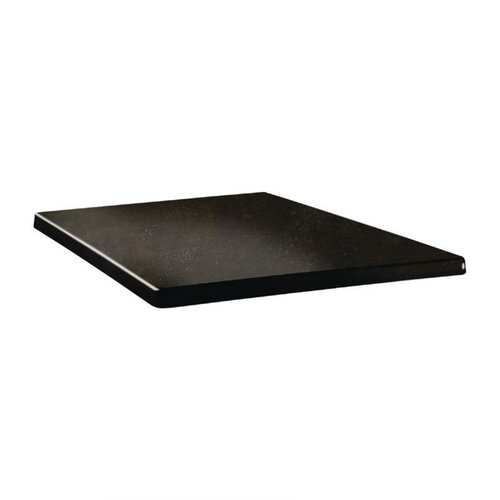 Topalit OUTLET - Blat do stołu kwadratowy 700 x 700 mm z drewna laminowanego czarny