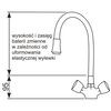 XXLselect Double Handle Two Hole Deck Mounted Kitchen Faucet with Flexible Spout max 530 mm in Various Colors - Copy - Copy - Copy