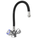 XXLselect Double Handle Two Hole Deck Mounted Kitchen Faucet with Flexible Spout max 530 mm in Various Colors - Copy - Copy - Copy