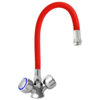 XXLselect Double Handle Two Hole Deck Mounted Kitchen Faucet with Flexible Spout max 530 mm in Various Colors - Copy - Copy - Copy - Copy - Copy