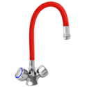 XXLselect Double Handle Two Hole Deck Mounted Kitchen Faucet with Flexible Spout max 530 mm in Various Colors - Copy - Copy - Copy - Copy - Copy
