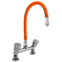 XXLselect Double Handle Deck Mounted Kitchen Faucet with Flexible Spout max 530 mm in Various Colors - Copy