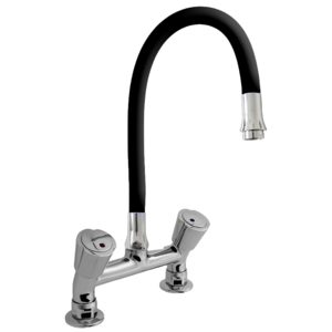 XXLselect Double Handle Deck Mounted Kitchen Faucet with Flexible Spout max 530 mm in Various Colors - Copy - Copy - Copy
