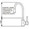 XXLselect Bateria zlewozmywakowa stojąca dwuootworowa z elastyczną wylewką o długości 530 mm, czerwona