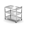 INOXI Stainless Steel 3 Tier Service Trolley 850 x 500 x 800 mm INOXI Stainless Steel 3 Tier Service Trolley 850 x 500 x 800 mm