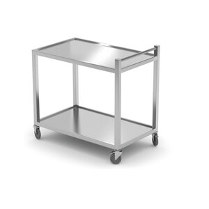 INOXI Stainless Steel 2 Tier Service Trolley 850 x 500 x 900 mm