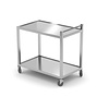 INOXI Stainless Steel 2 Tier Service Trolley 850 x 500 x 800 mm