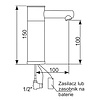 XXLselect Bateria umywalkowa bezdotykowa stojąca z regulatorem temperatury, przyłącze 1/2''