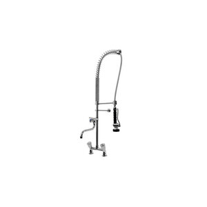 XXLselect Bateria zlewozmywakowa dwuotworowa stojąca ze spryskiwaczem, wylewką i głowicami suwakowymi, przyłącze 1/2'' XXLselect Bateria zlewozmywakowa dwuotworowa stojąca ze spryskiwaczem, wylewką i głowicami suwakowymi, przyłącze 1/2''