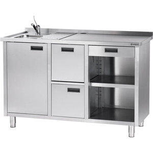 Stalgast Stół pod ekspres do kawy z ociekaczem i umywalką Stalgast Stół pod ekspres do kawy z ociekaczem i umywalką