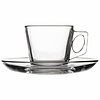 Pasabahce Filiżanka do espresso ze spodkiem 80 ml, transparentna (6 szt.)