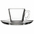 Pasabahce Filiżanka do espresso ze spodkiem 80 ml, transparentna (6 szt.)