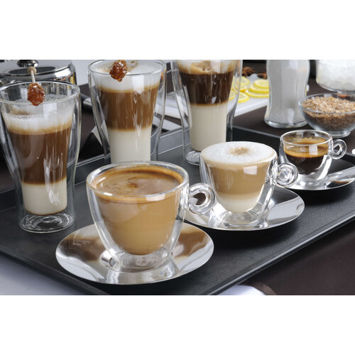 Bormioli Rocco Filiżanka ze spodkiem 300 ml, transparentna (2 szt.) Bormioli Rocco Filiżanka ze spodkiem 300 ml, transparentna (2 szt.)