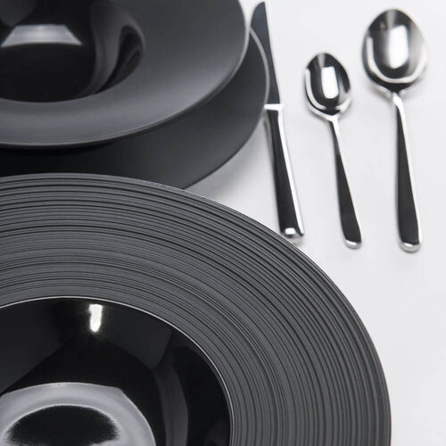 Stalgast Talerz głęboki Ø230 mm, czarny z gładkim rantem (4 szt.)