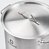 Gredil Garnek średni z pokrywką 22,4 L, Ø360 mm ze stali nierdzewnej