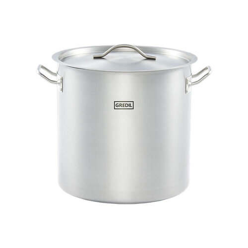 Gredil Garnek wysoki z pokrywką 25,7 L, Ø320 mm ze stali nierdzewnej Gredil Garnek wysoki z pokrywką 25,7 L, Ø320 mm ze stali nierdzewnej