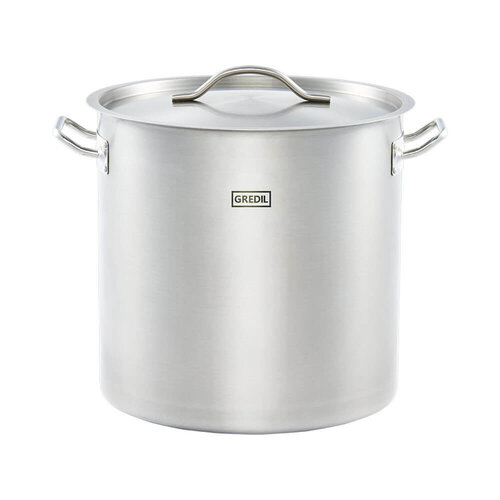 Gredil Garnek wysoki z pokrywką 36,6 L, Ø360 mm ze stali nierdzewnej Gredil Garnek wysoki z pokrywką 36,6 L, Ø360 mm ze stali nierdzewnej