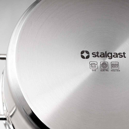 Stalgast Garnek średni z pokrywką 11,2 L, Ø360 mm ze stali nierdzewnej Stalgast Garnek średni z pokrywką 11,2 L, Ø360 mm ze stali nierdzewnej