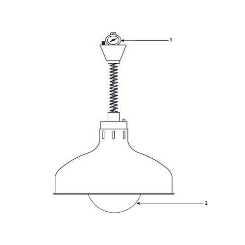 Stalgast Lampa grzewcza do podgrzewania potraw, wisząca 250 W, miedziana