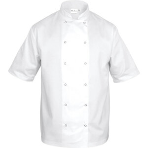 Nino Cucino Bluza kucharska z krótkim rękawem unisex | rozmiar XL, biała Nino Cucino Bluza kucharska z krótkim rękawem unisex | rozmiar XL, biała