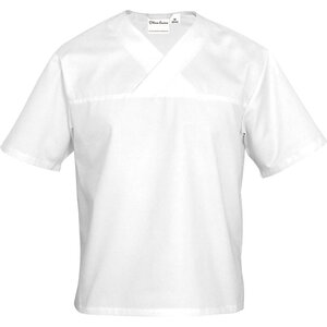 Nino Cucino Bluza kucharska z krótkim rękawem unisex, w serek | rozmiar XL, biała Nino Cucino Bluza kucharska z krótkim rękawem unisex, w serek | rozmiar XL, biała