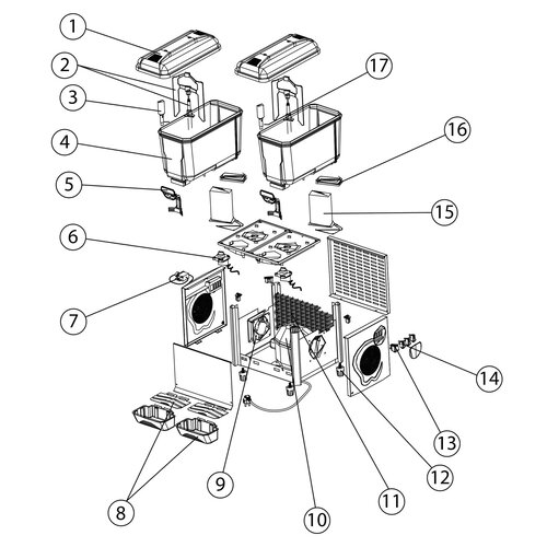 Stalgast Dyspenser do napojów od 3 do 8°C, 2x 12L Stalgast Dyspenser do napojów od 3 do 8°C, 2x 12L