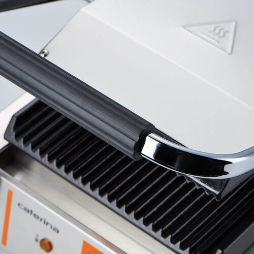 Caterina Grill kontaktowy pojedyńczy żeliwny, płyta dolna 225x230, górna 215x215 mm, 1,8 kW