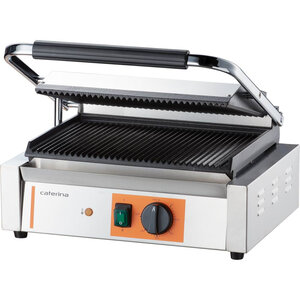 Caterina Grill kontaktowy do panini pojedyńczy żeliwny, płyta dolna 350x235, górna 335x220 mm, 2.2 kW