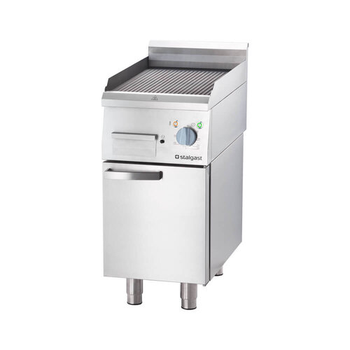 Stalgast Elektryczna płyta grillowa 2200 cm2, ryflowana, nastawna 4 kW