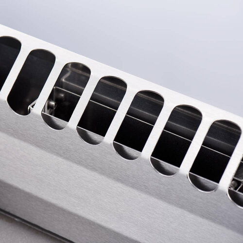 Stalgast Gazowa płyta grillowa 4400 cm2, 1/2 gładka 1/2 ryflowana, stalowa, nastawna 13 kW