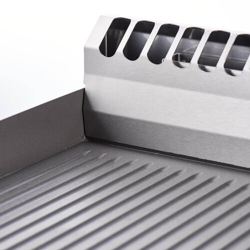 Stalgast Gazowa płyta grillowa 2200 cm2, ryflowana, stalowa, nastawna 6,5 kW