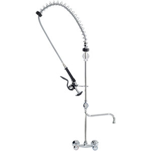 Stalgast Bateria ścienna ze spryskiwaczem, wylewką i pokrętłami, wysokość 1274 mm Stalgast Bateria ścienna ze spryskiwaczem, wylewką i pokrętłami, wysokość 1274 mm